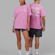 Man and Woman wearing Unisex Good Times Heavyweight Tee Oversize - Spark Pink