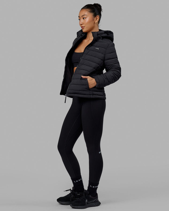 Woman wearing All-day Puffer Jacket - Black