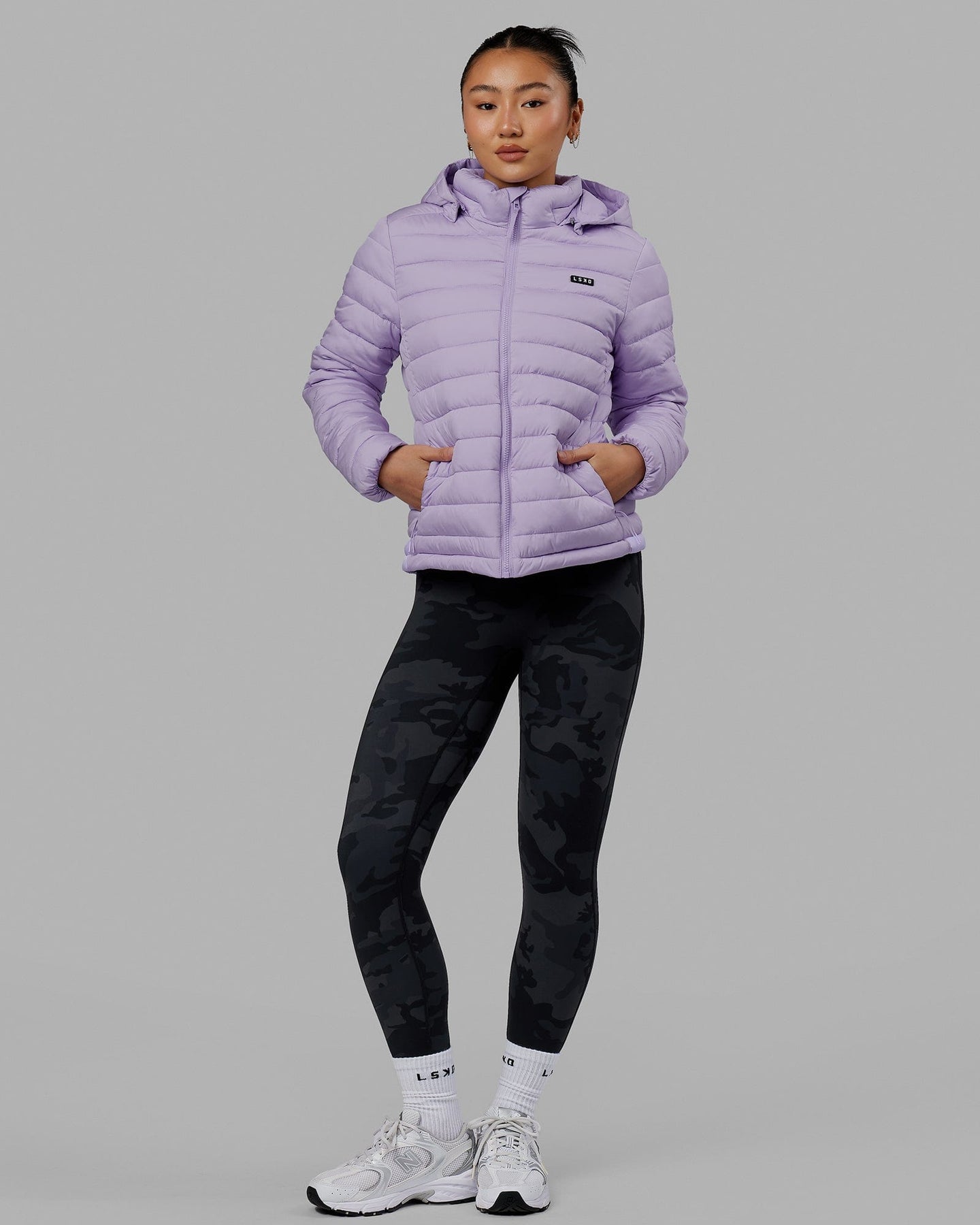 Womens All Day Puffer Jacket Pale Lilac LSKD