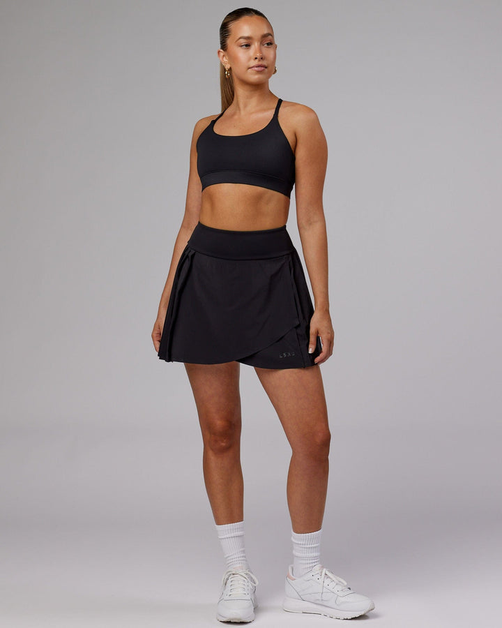 Woman wearing Advantage Sports Bra - Black
