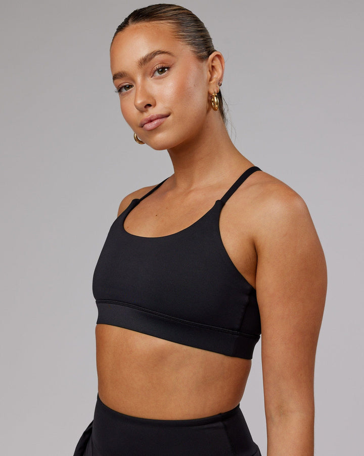 Woman wearing Advantage Sports Bra - Black