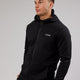 Man wearing Mens Athlete ForgedFleece Zip Up Hoodie - Black