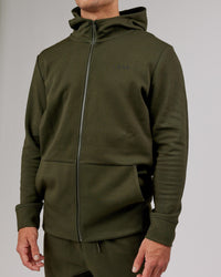 Athlete ForgedFleece Zip Up Hoodie - Forest Night