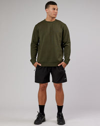 Man wearing Athlete ForgedFleece Sweater - Forest Night