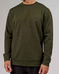 Man wearing Athlete ForgedFleece Sweater - Forest Night