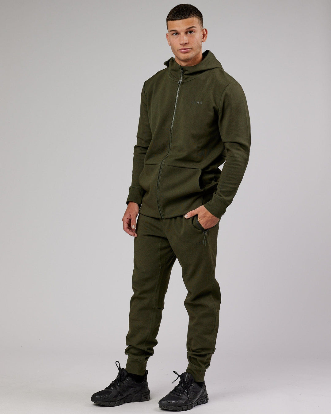 Athlete ForgedFleece Zip Track Pants - Forest Night