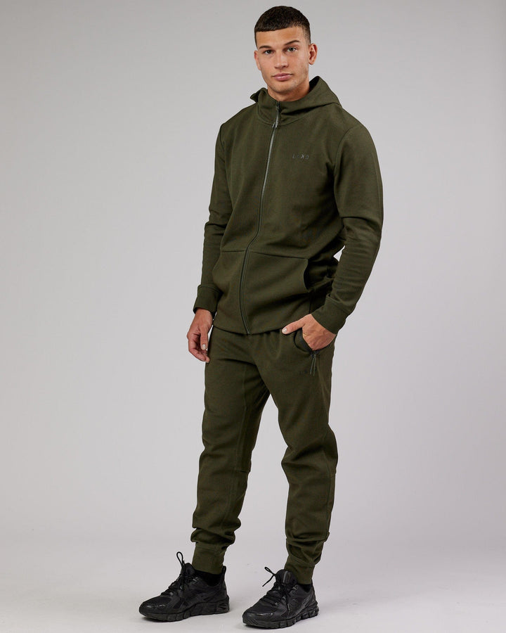 Athlete ForgedFleece Zip Track Pants - Forest Night