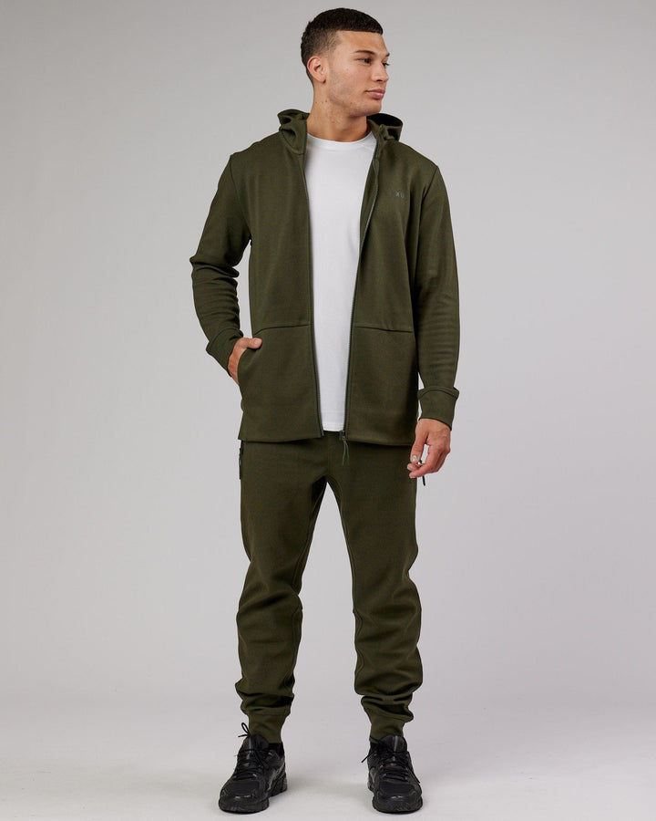 Athlete ForgedFleece Zip Track Pants - Forest Night