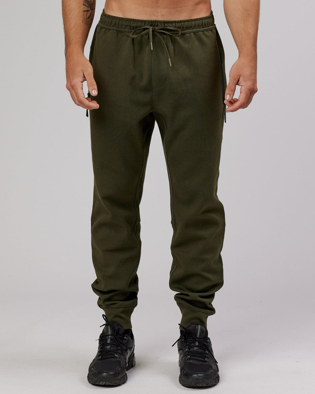 Mens Athlete ForgedFleece Zip Track Pants - Forest Night | LSKD