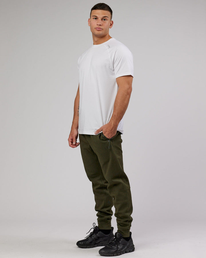Athlete ForgedFleece Zip Track Pants - Forest Night