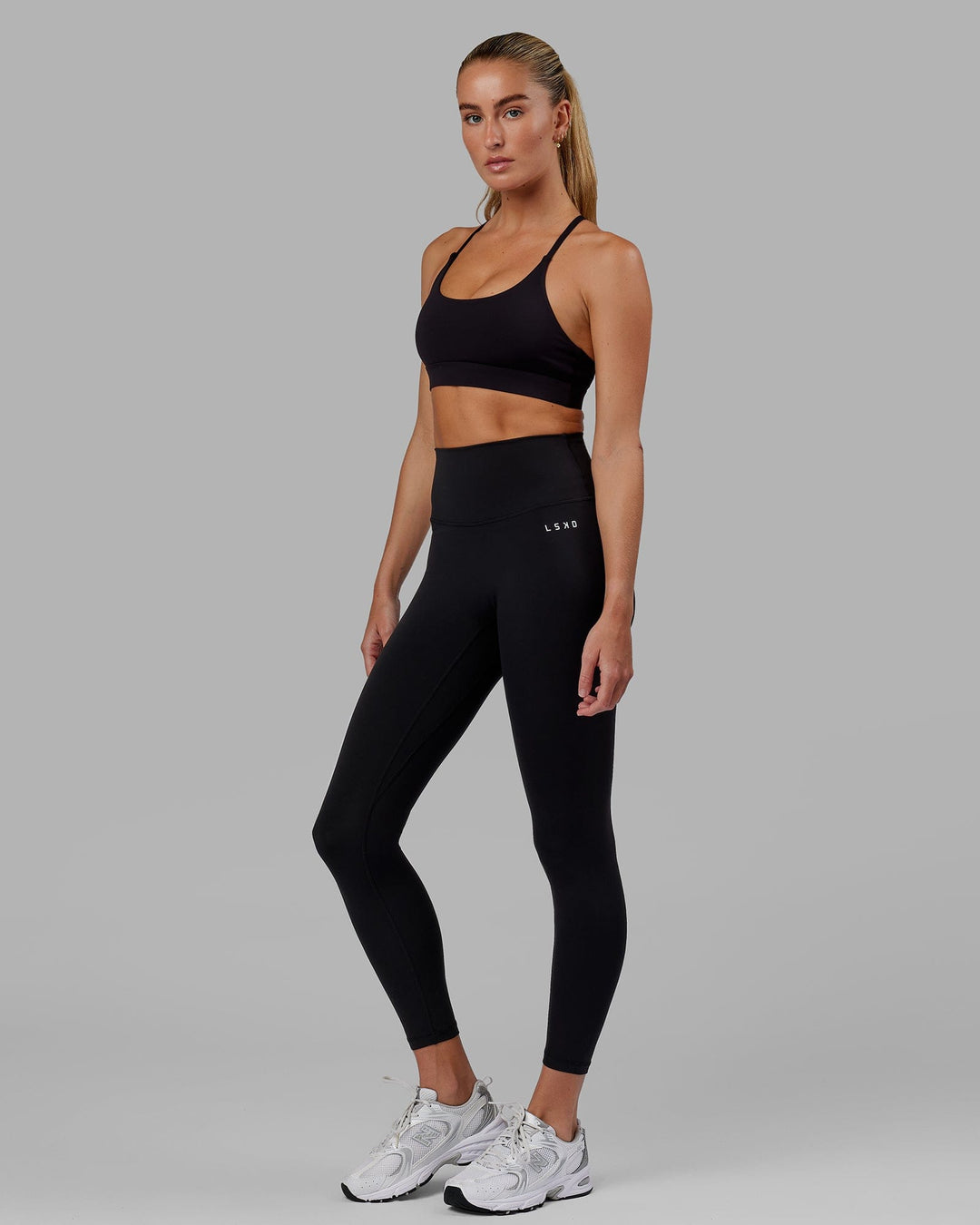 Woman wearing Base 2.0 Ultra High-Rise Full Length Legging - Black