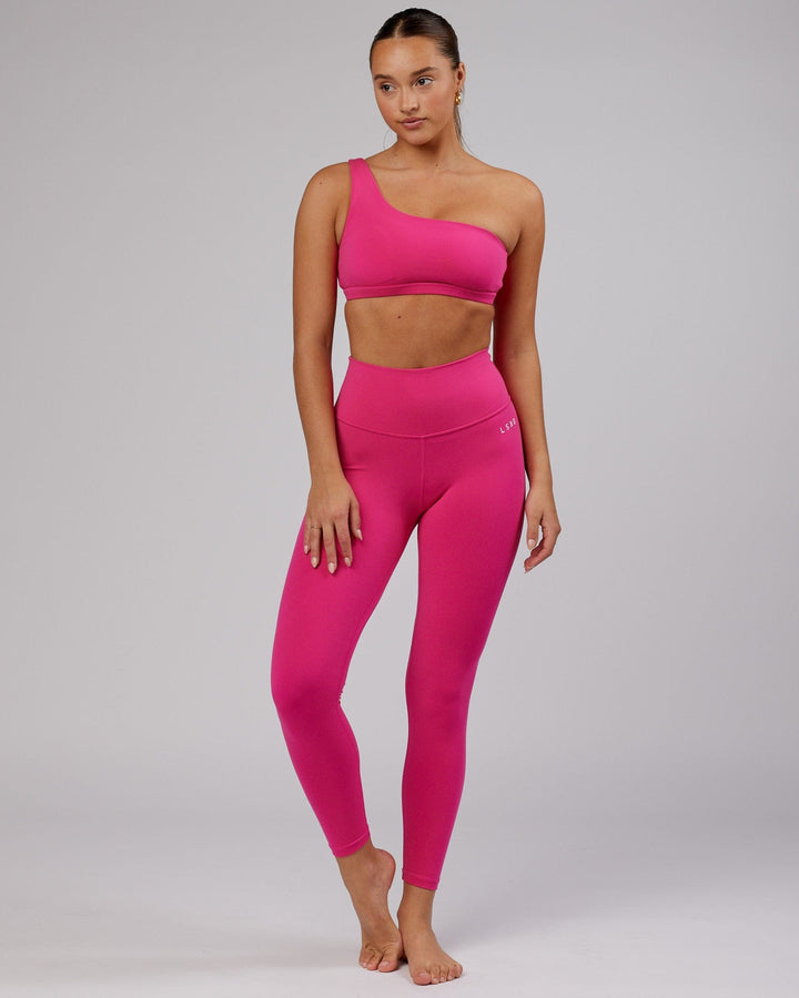 Woman wearing Base Full Length Tight - Magenta