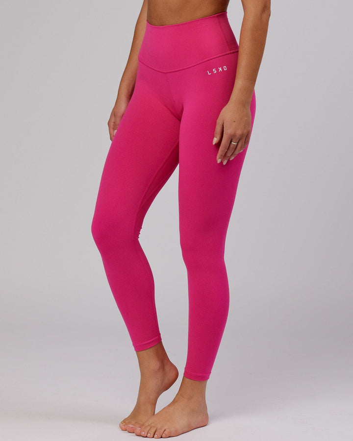 Woman wearing Base Full Length Tight - Magenta