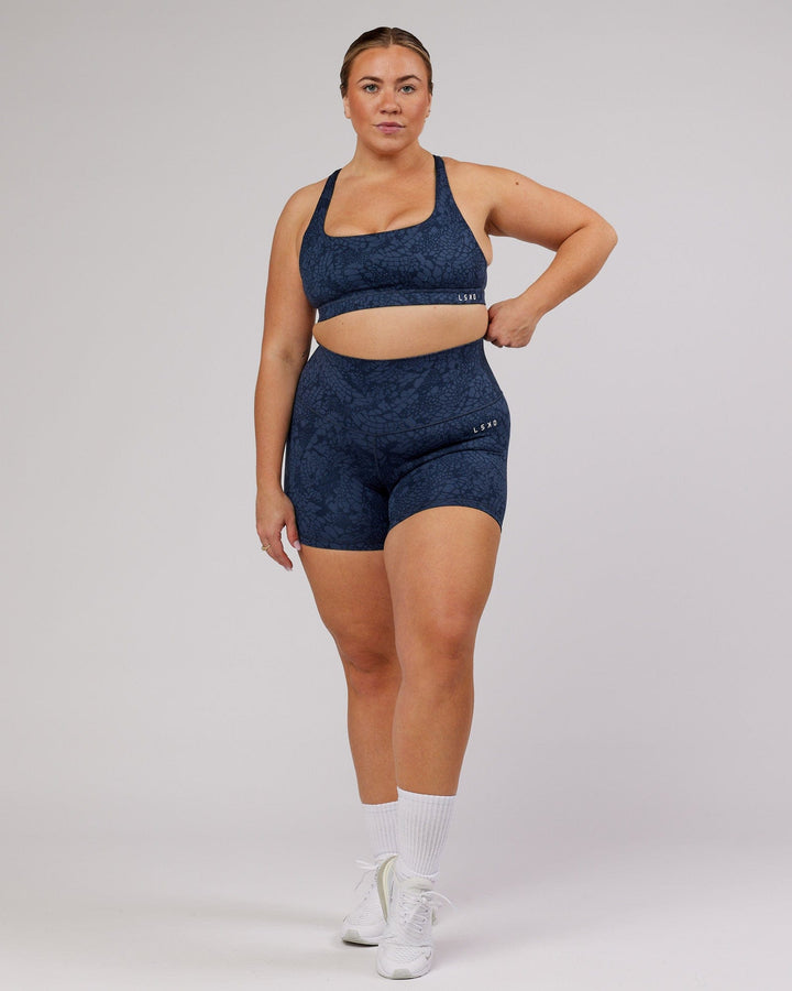 Base Sports Bra - Navy Mamba