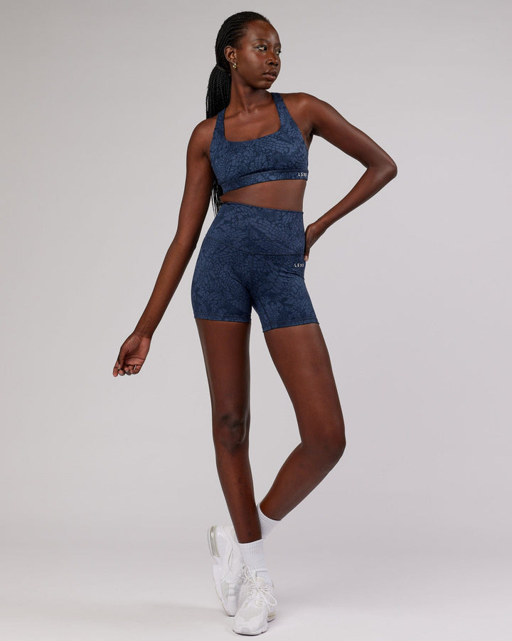 Base Sports Bra - Navy Mamba