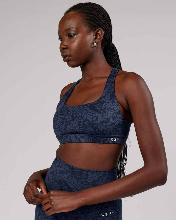 Base Sports Bra - Navy Mamba
