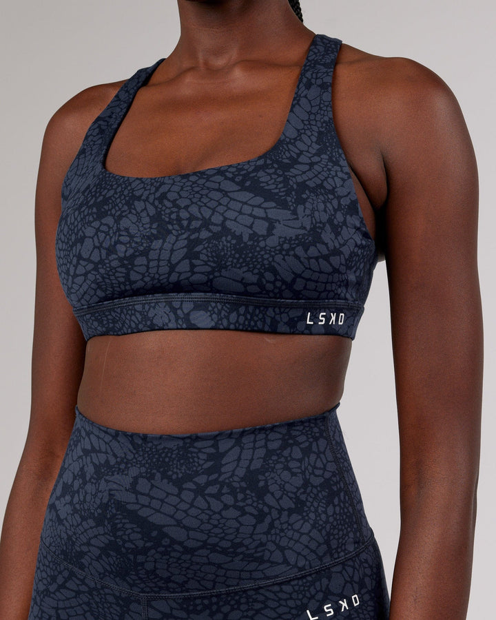 Base Sports Bra - Navy Mamba