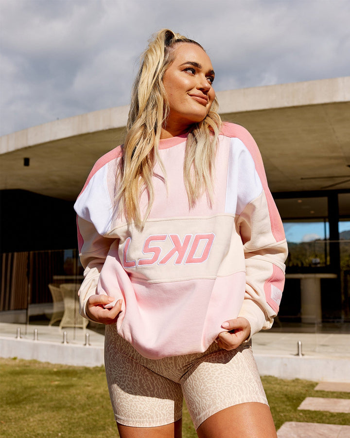 Unisex Slam Sweater Oversize - Peach Multi