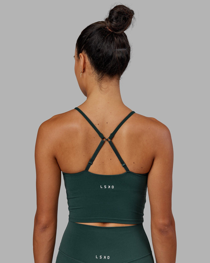 Woman wearing Elixir Active Tank - Vital Green