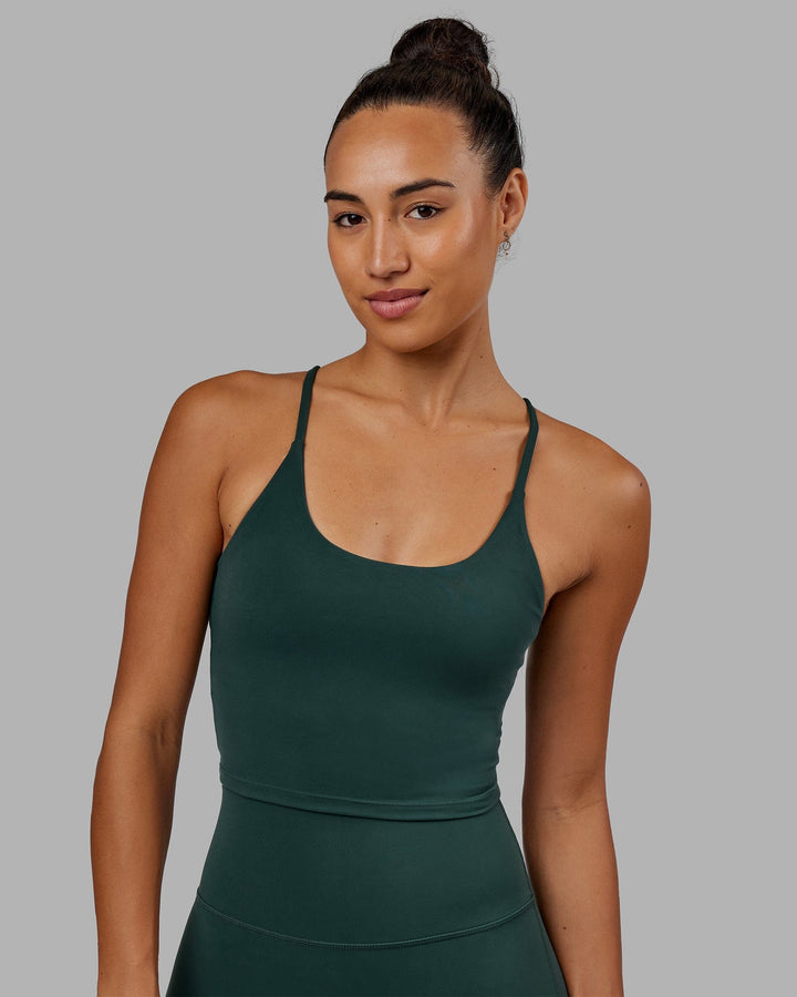 Woman wearing Elixir Active Tank - Vital Green