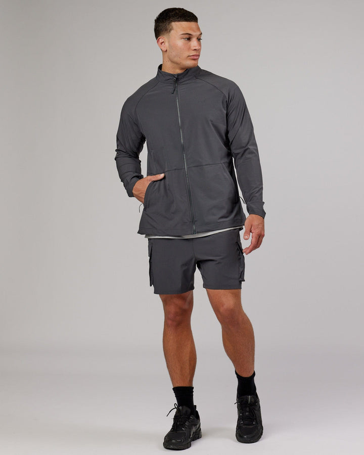 Man wearing Energy Stretch Performance Jacket - Asphalt