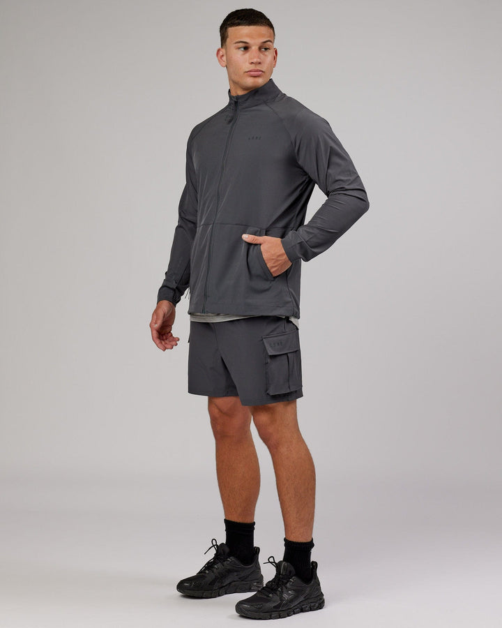 Man wearing Energy Stretch Performance Jacket - Asphalt