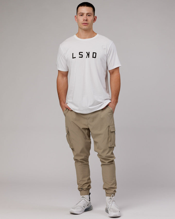 Man wearing Energy Stretch Performance Cargo Joggers - Laurel Oak