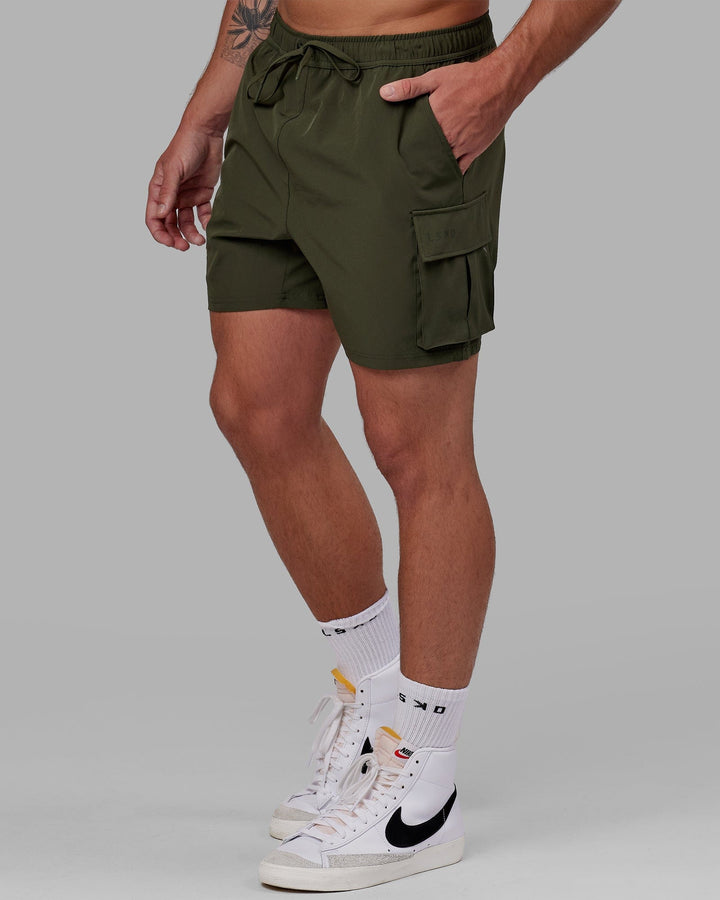 Man wearing Energy Stretch Performance Cargo Short - Forest Night
