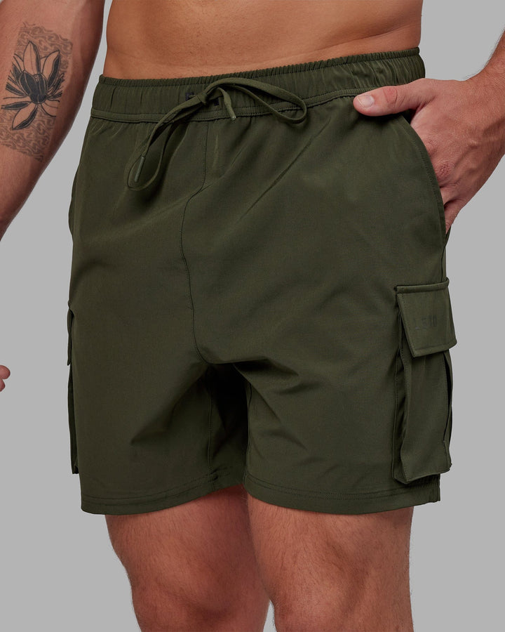 Man wearing Energy Stretch Performance Cargo Short - Forest Night