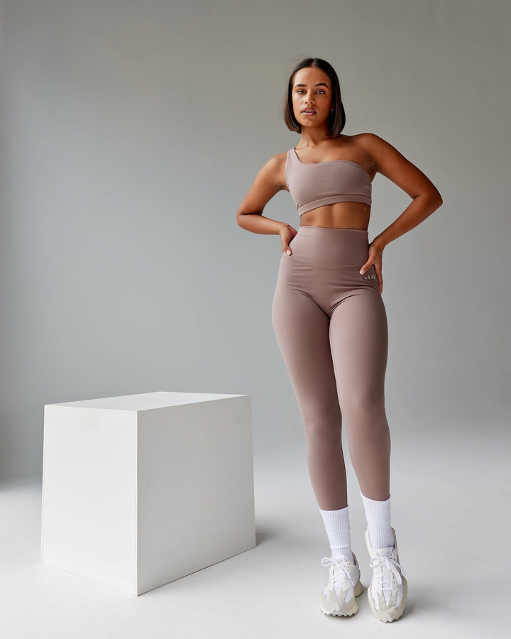 Woman wearing Flex Bra - Deep Taupe
