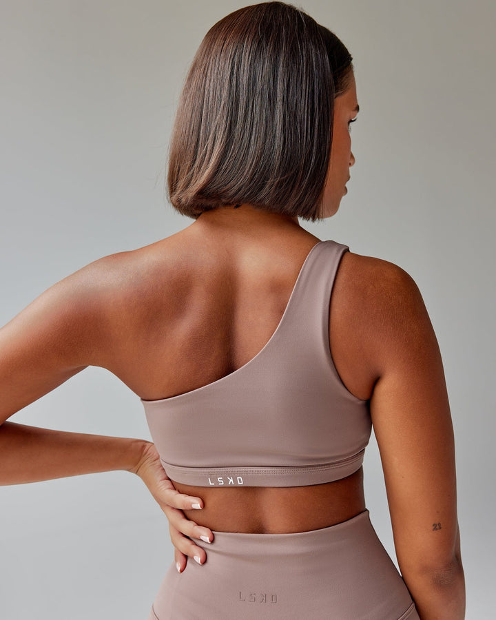 Woman wearing Flex Bra - Deep Taupe
