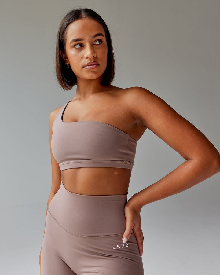 Woman wearing Flex Bra - Deep Taupe