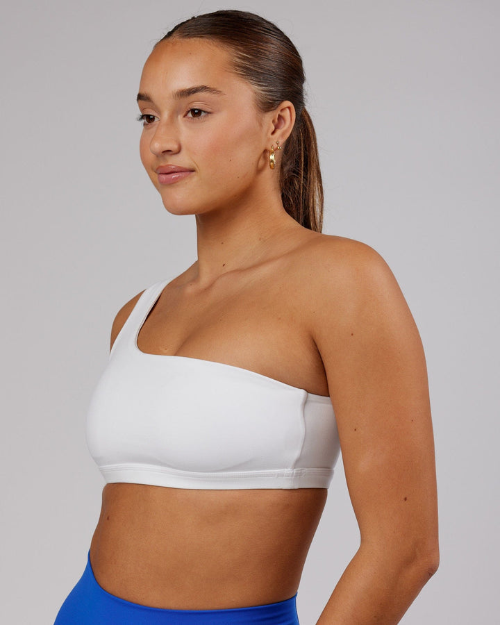 Woman wearing Flex Sports Bra - White