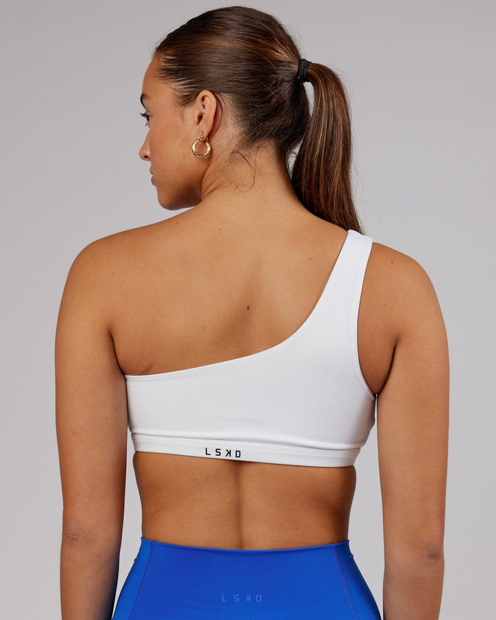 Woman wearing Flex Sports Bra - White