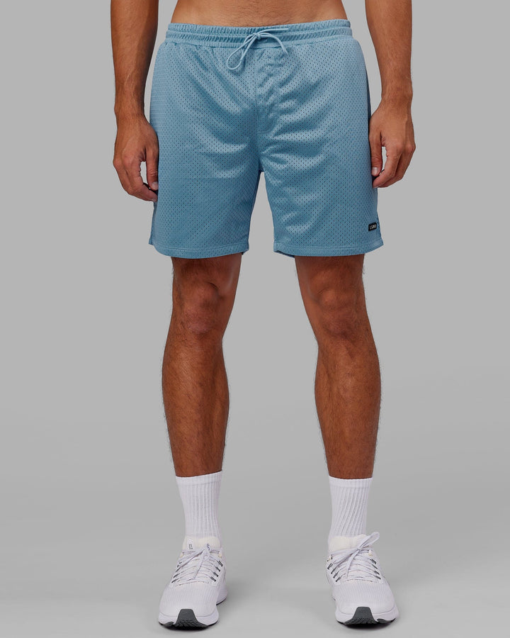 Man wearing Fundamental Mesh Short - Azure Blue
