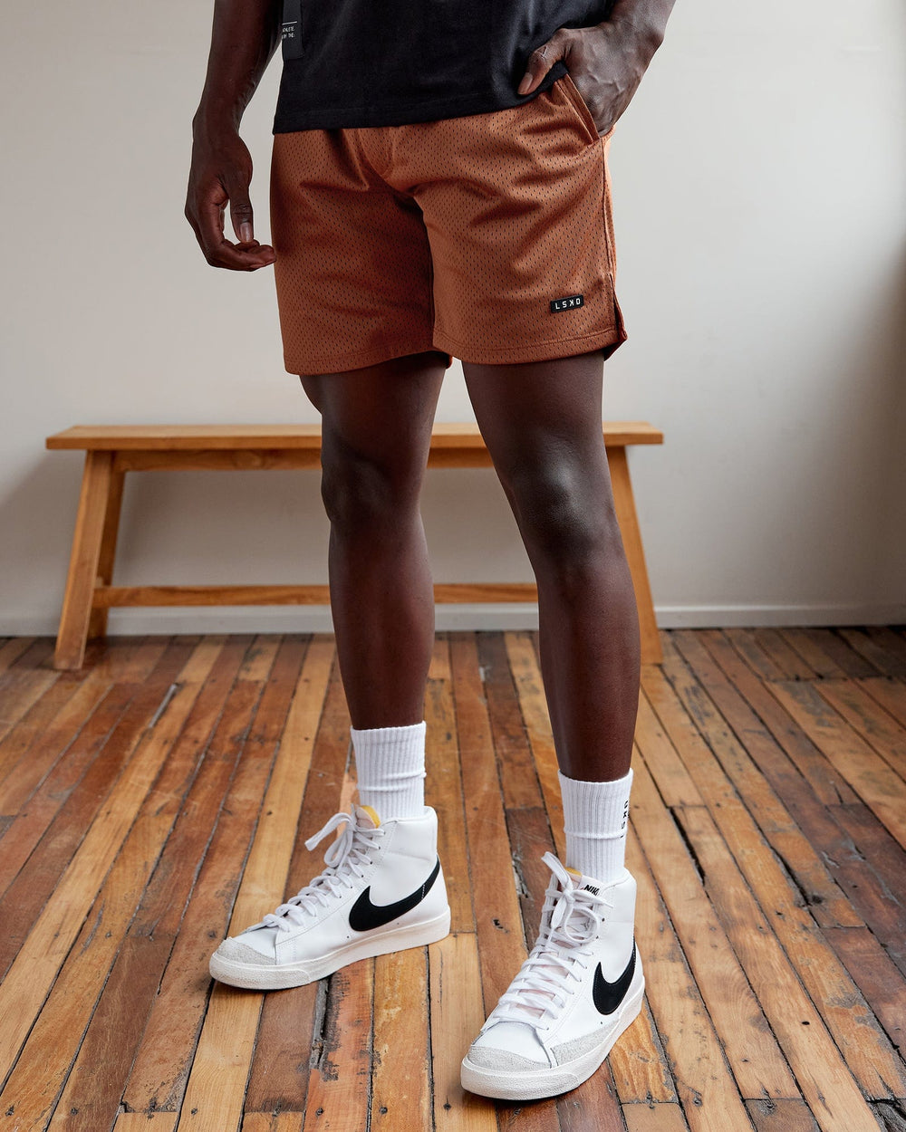Man wearing Fundamental Mesh Short - Hazel