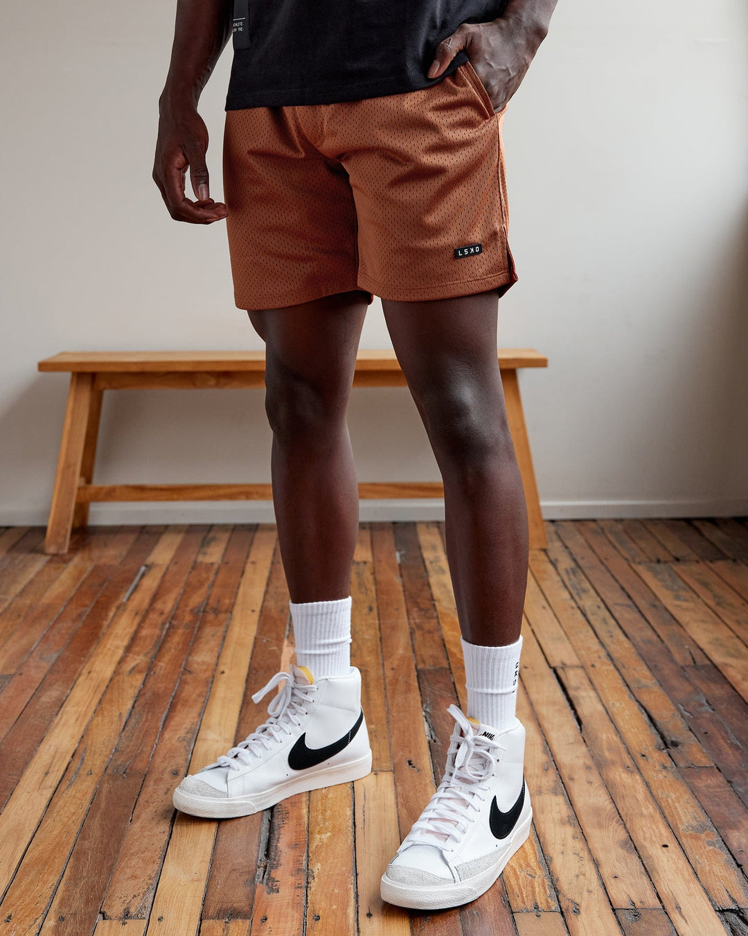 Man wearing Fundamental Mesh Short - Hazel