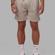 Man wearing Fundamental Mesh Short - Shale Beige