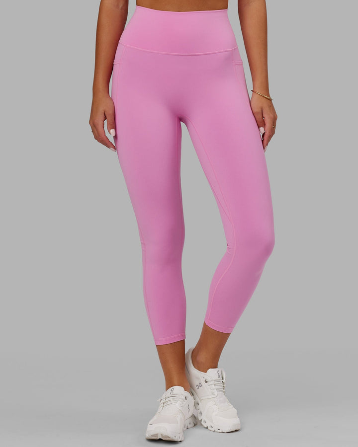 Woman Wearing Fusion 7/8 Length Tight - Spark Pink
