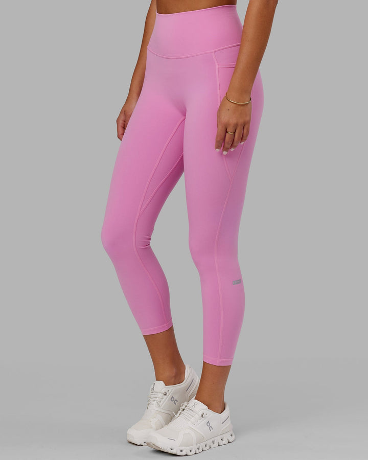 Woman Wearing Fusion 7/8 Length Tight - Spark Pink