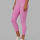 Woman Wearing Fusion 7/8 Length Tight - Spark Pink