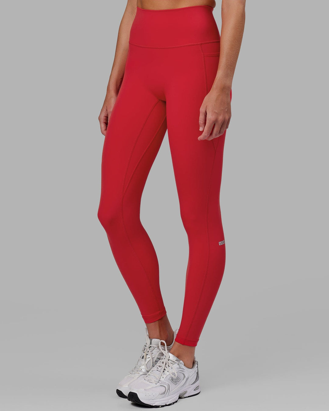 Woman wearing Fusion Full Length Tight - Scarlet