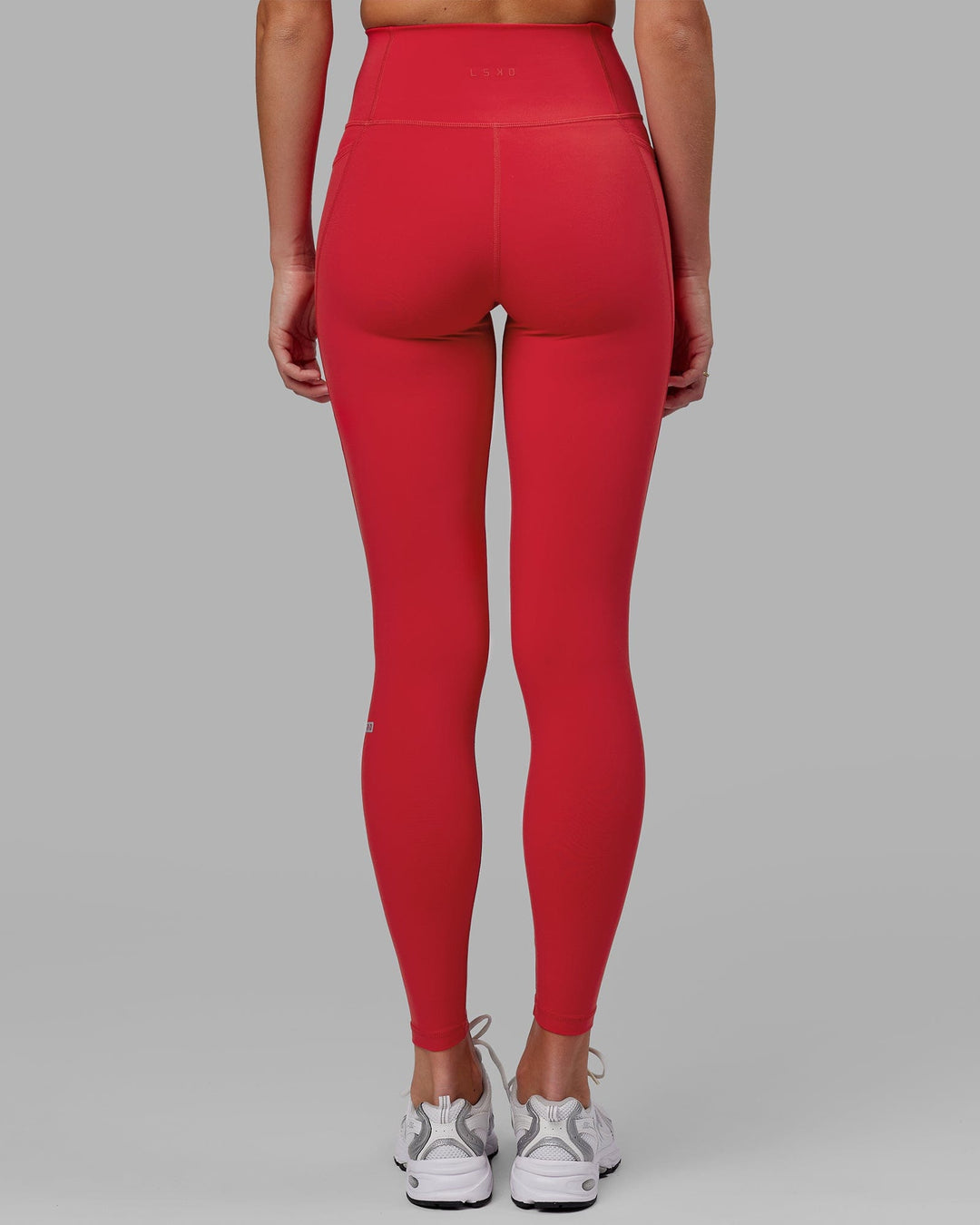Woman wearing Fusion Full Length Tight - Scarlet