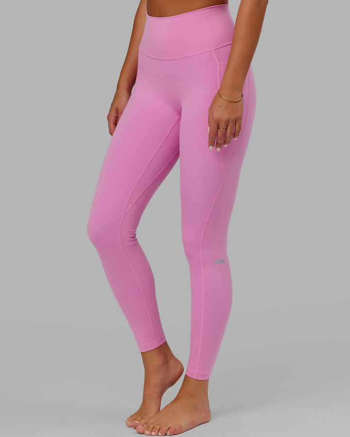 Woman Wearing Fusion Full Length Tight - Spark Pink