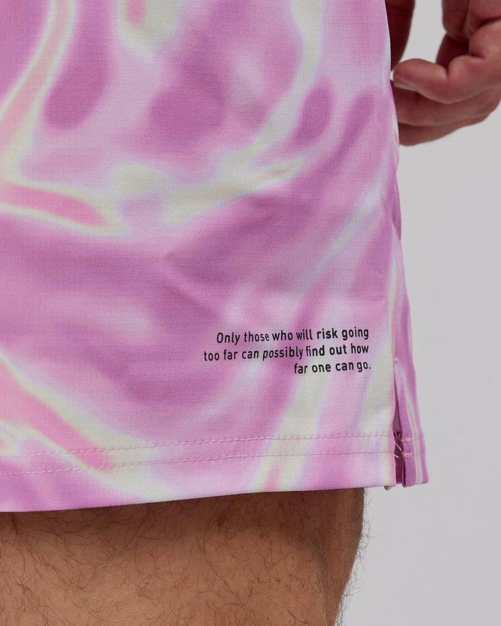 Man wearing Intensity 7" Performance Ripstop Short - Euphoria-Pink