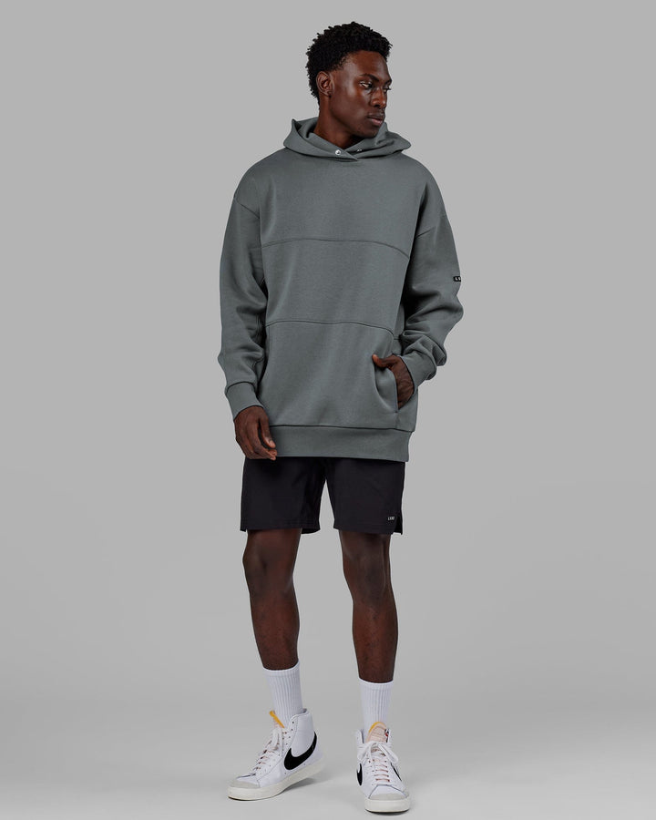 man wearing Unisex Lab Hoodie Oversize - Graphite