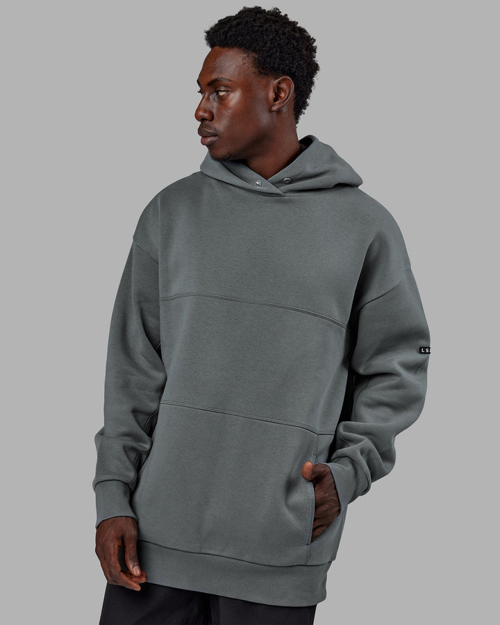 man wearing Unisex Lab Hoodie Oversize - Graphite
