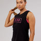 Luna Tank - Black-Flamingo