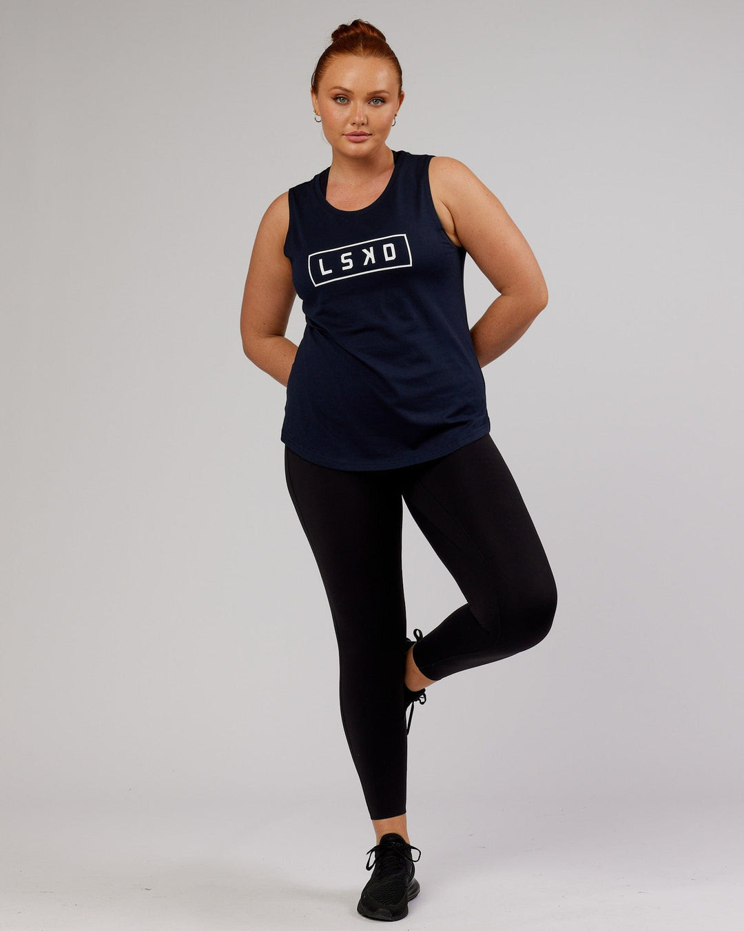 Luna Tank - Navy-White