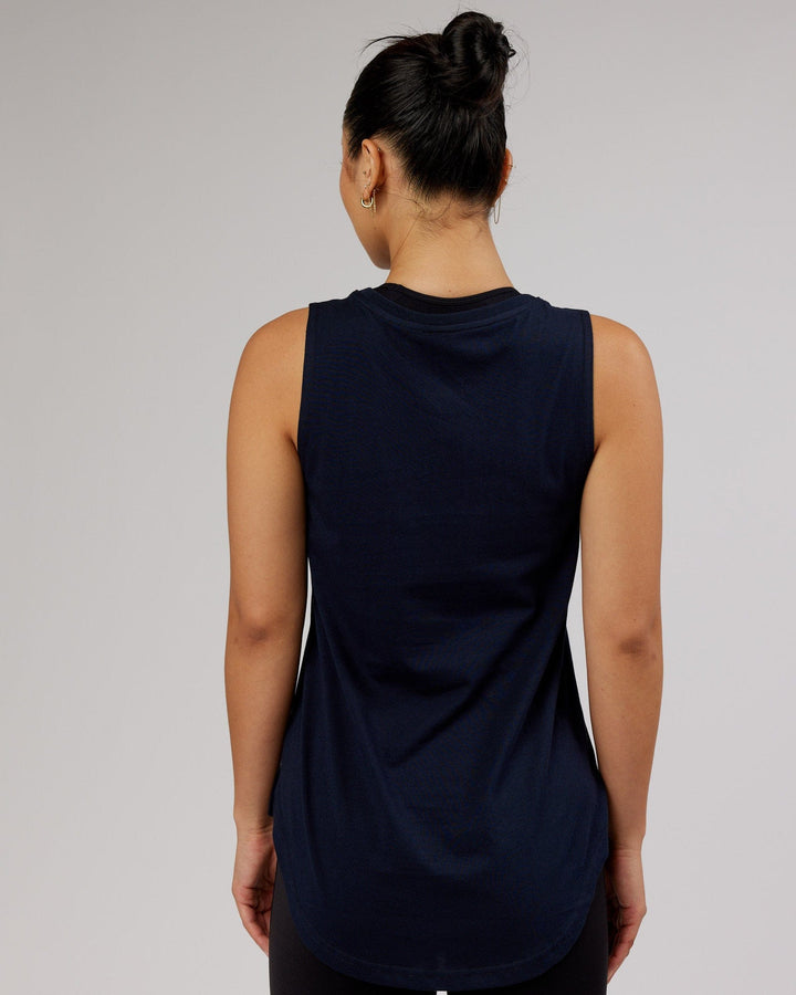 Luna Tank - Navy-White